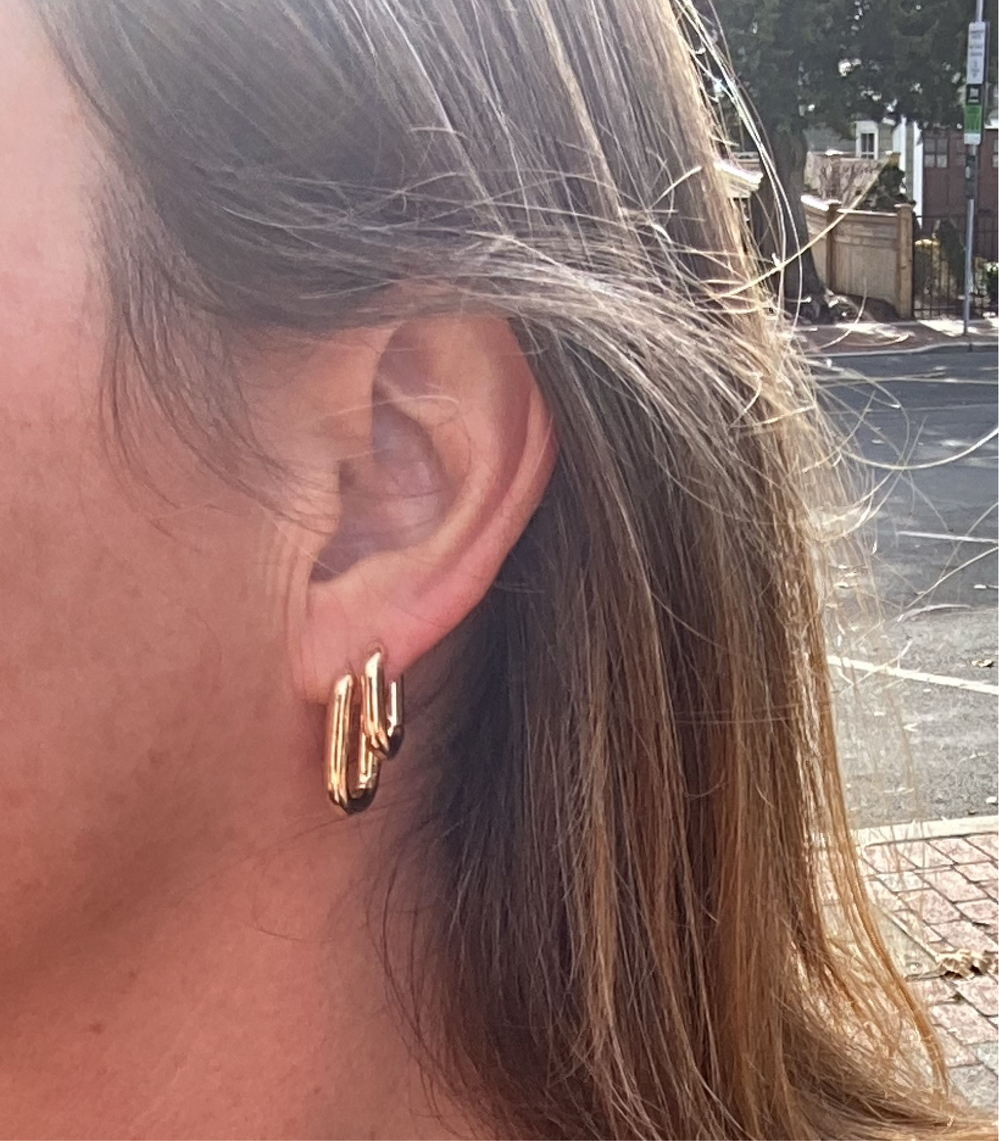 Square Hoops by Bethany