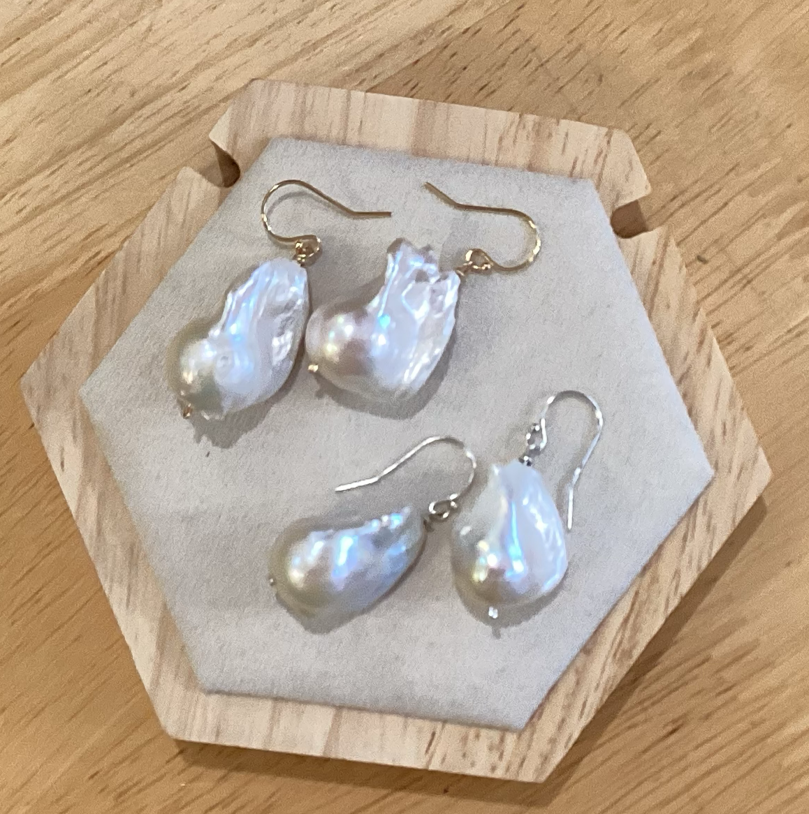 Baroque Pearl Earrings by Bethany