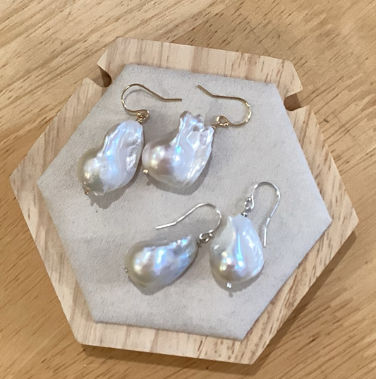 Baroque Pearl Earrings by Bethany