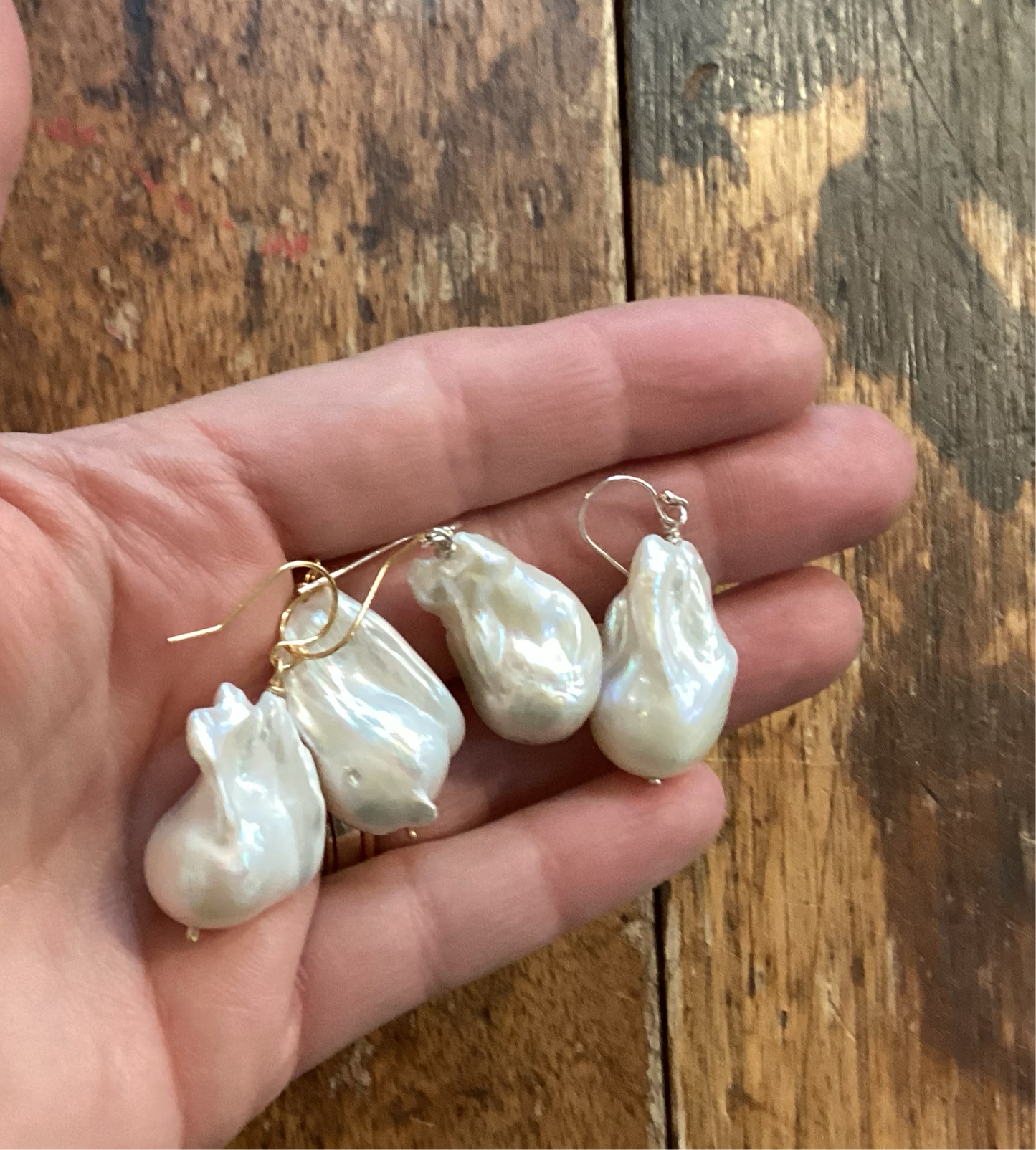Baroque Pearl Earrings by Bethany