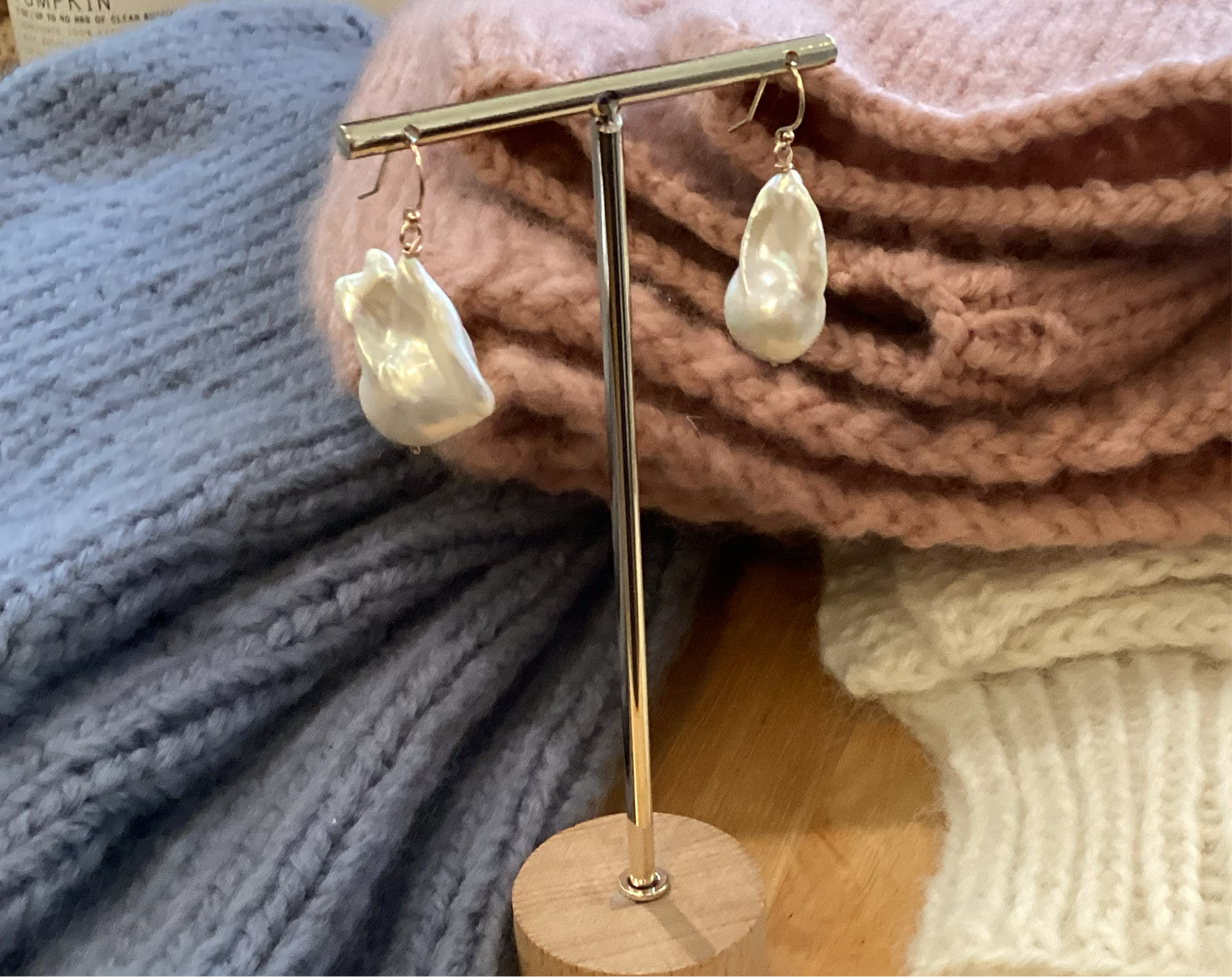 Baroque Pearl Earrings by Bethany