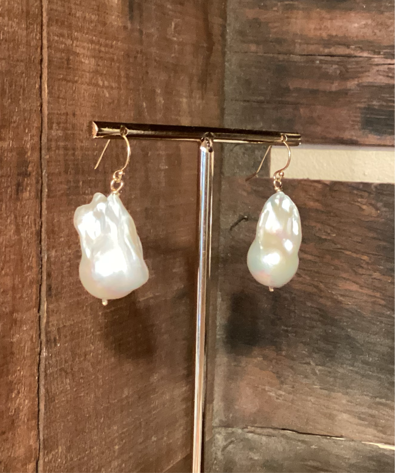 Baroque Pearl Earrings by Bethany