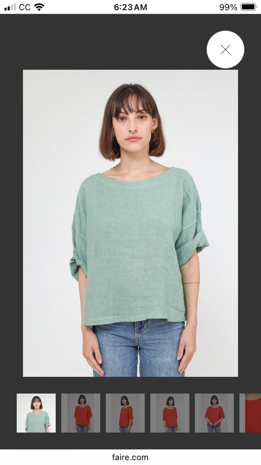Colette Linen Top