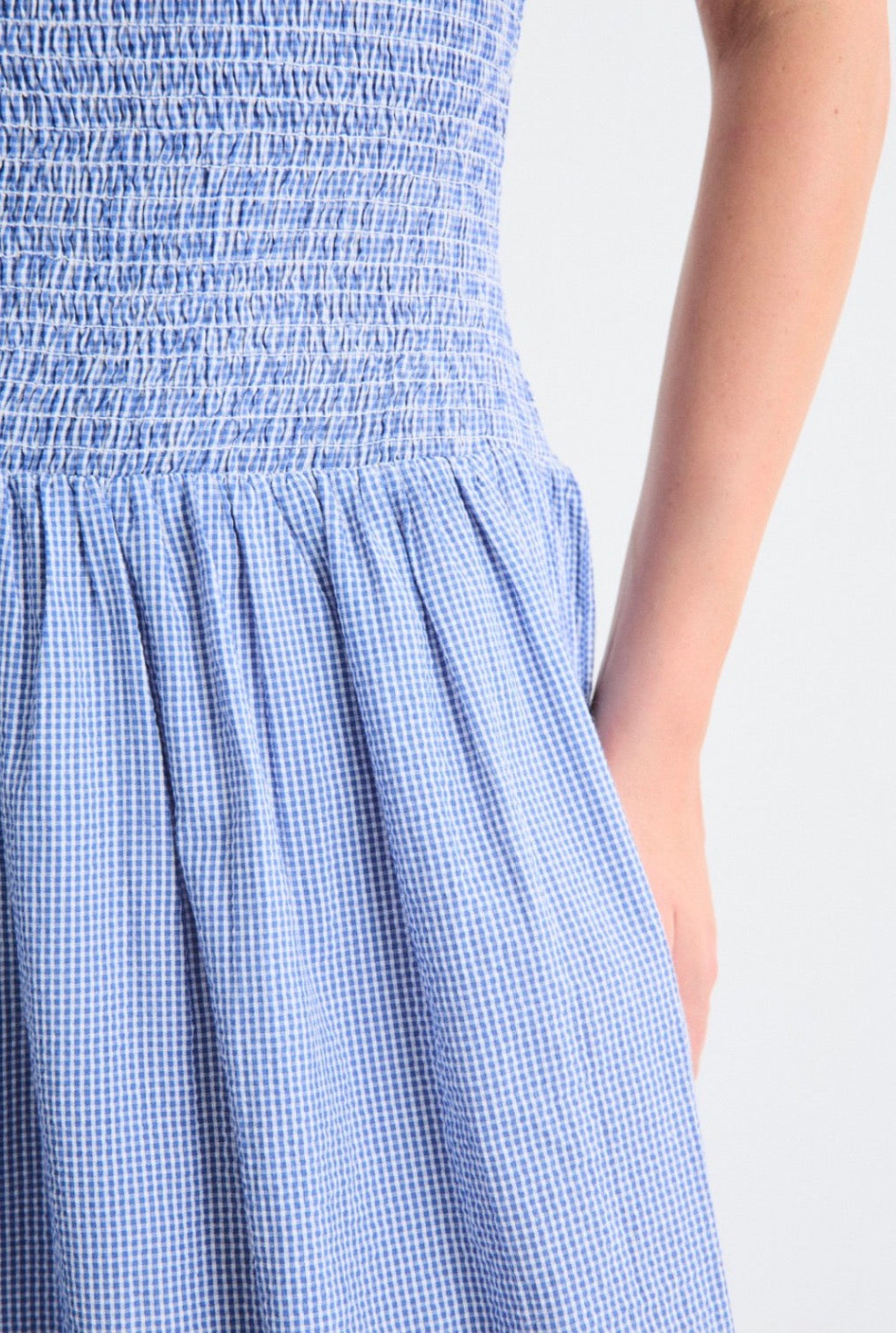 Blue Check cotton dress