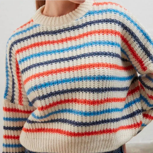 Striped and cropped sweater